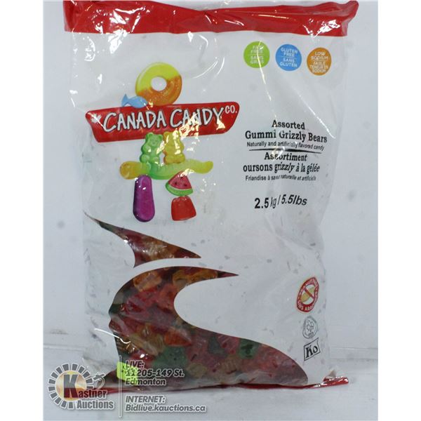 CANADA CANDY ASSORTED GUMMI GRIZZLY BEARS