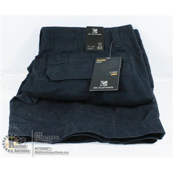 NEW B.C. CLOTHING SIZE 40 CARGO SHORTS MENS