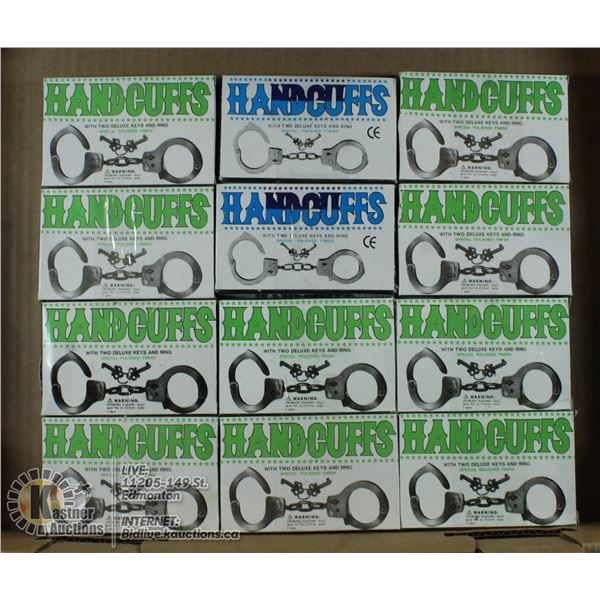 FLAT OF HANDCUFFS W/ KEYS