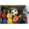 Image 1 : BOX OF DOG TOYS AND LEASHES