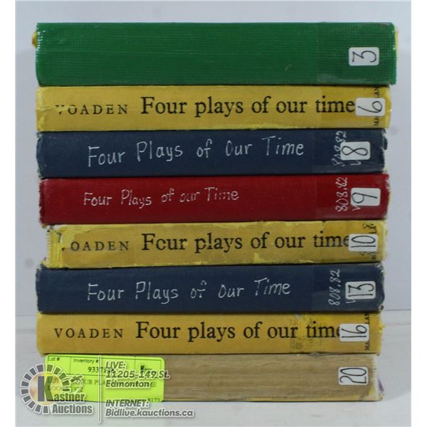 LOT OF 8 FOUR PLAYS OF OUR TIME BOOKS 1972