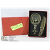 Image 1 : VINTAGE BRASS COMB AND MIRROR SET IN GIFT BOX
