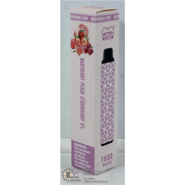 ONE 1600PUFFS VAPE CUBE RASPBERRY PEACH STRAWBERRY