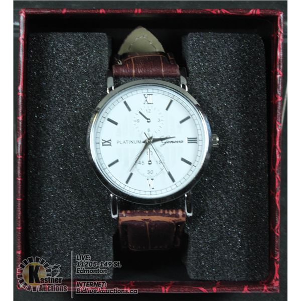 NEW MENS GENEVA "PLATIUM" WATCH