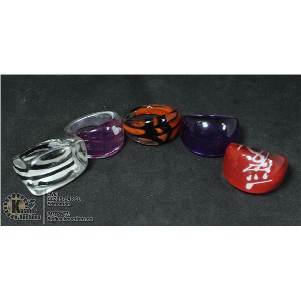 5 RETRO PLASTIC BUBBLE RINGS STATEMENT