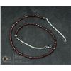 Image 1 : NATURAL GARNET NECKLACE WITH 925 SILVER CLASPS