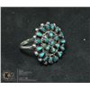 Image 1 : ANTIQUE .925 STERLING RING W STONES SIZE 6