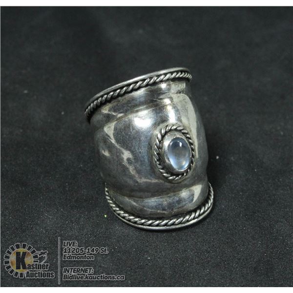 HANDMADE VINTAGE .925 STERLING CUFF RING