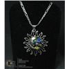 Image 1 : .925 STERLING CHAIN & PENDANT - LG SUN/MOON