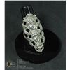 Image 1 : LARGE .925 STERLING HANDMADE RING SZ 9 13G