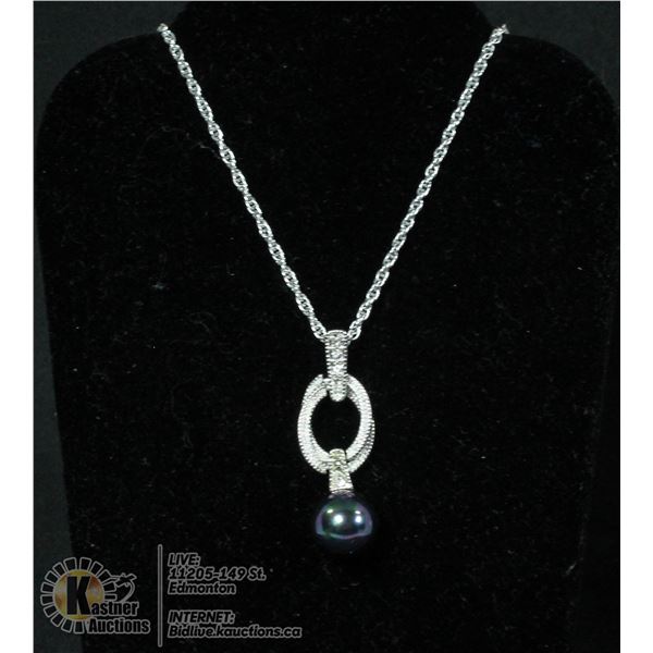925 STERLING SILVER NECKLACE WITH A BRILLIANT