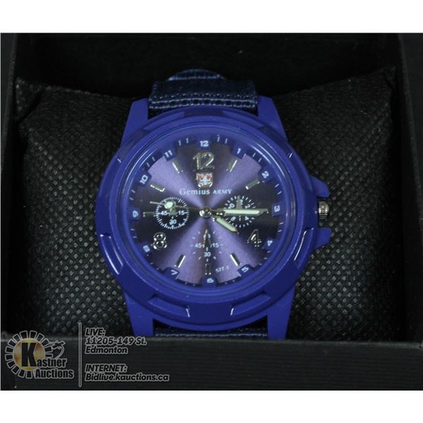 NEW GENIUS ARMY WATCH BLUE ON BLUE