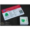 Image 1 : GREEN EMERALD 6.57 CARATS TRILLION SHAPED