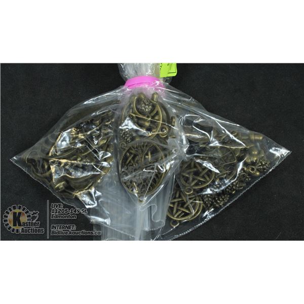 3  BAGS 1 OZ. OF PEWTER CHARMS
