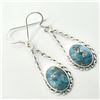 Image 1 : 54TJ SILVER MUHAVE TURQUOISE EARRINGS