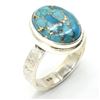Image 1 : 61TJ SILVER BLUE COPPER TURQUOISE RING