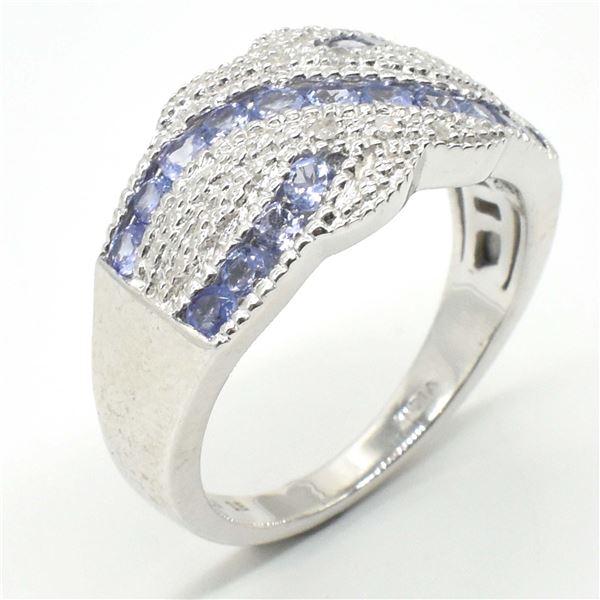 88TJ SILVER TANZANITE RING