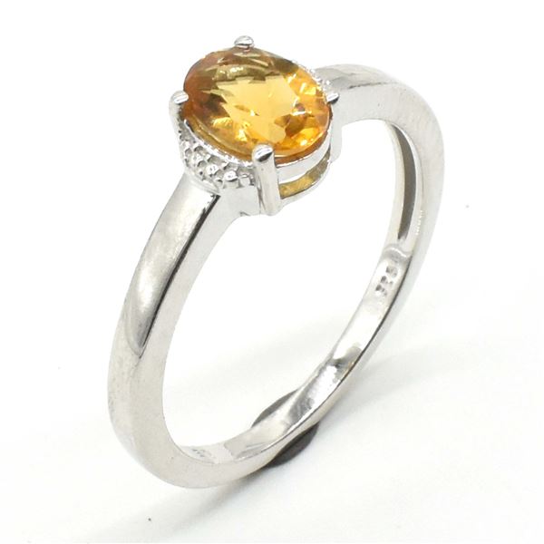 89TJ SILVER CITRINE RING