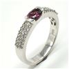 Image 1 : 100TJ SILVER GARNET CZ RING
