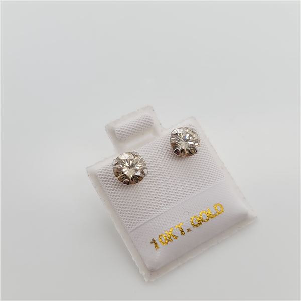 BZ337-1 10K  LIGHT GREENISH YELLOW EARRINGS