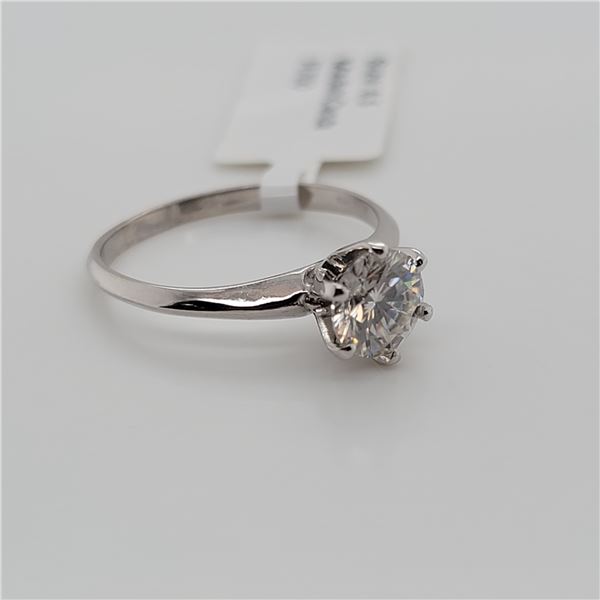 BZ337-7 10K  WHITE MOISSANITE 0.78CT RING