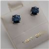 Image 1 : BZ337-9 14K  TREATED BLUE DIAMOND (0.8CT,I1-2) EAR