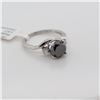 Image 1 : BZ337-10 10K  BLACK DIAMOND WHITE DIAMOND RING