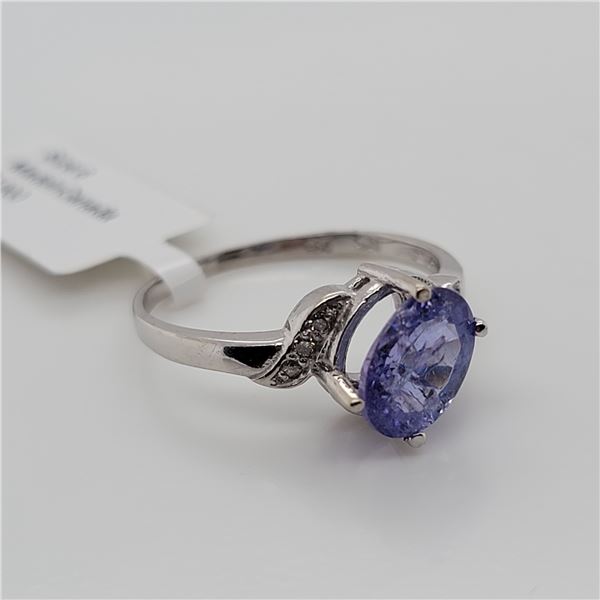 BZ337-11 10K  TANZANITE DIAMOND RING