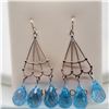 Image 1 : BZ337-16 14K  BLUE TOPAZ EARRINGS