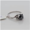 Image 1 : BZ337-18 10K  BLACK DIAMOND WHITE DIAMOND RING