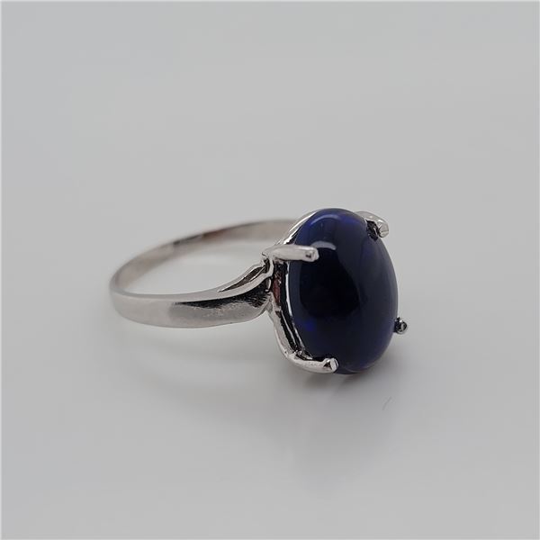 BZ337-19 10K  BLACK OPAL RING