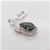 Image 1 : BZ337-20 14K  BLACK OPAL DIAMOND PENDANT
