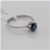 Image 1 : BZ337-21 14K  TREATED BLUE DIAMOND  RING
