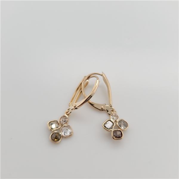 BZ337-22 10K  DIAMOND YELLOW AND GREEN 1.17CT, I1-