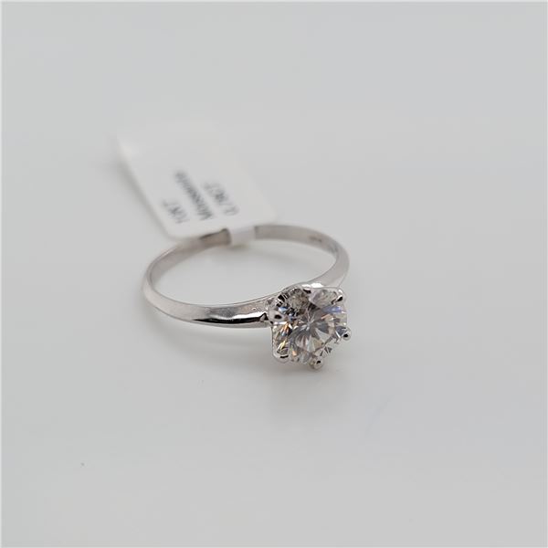 BZ337-28 10K  WHITE MOISSANITE RING