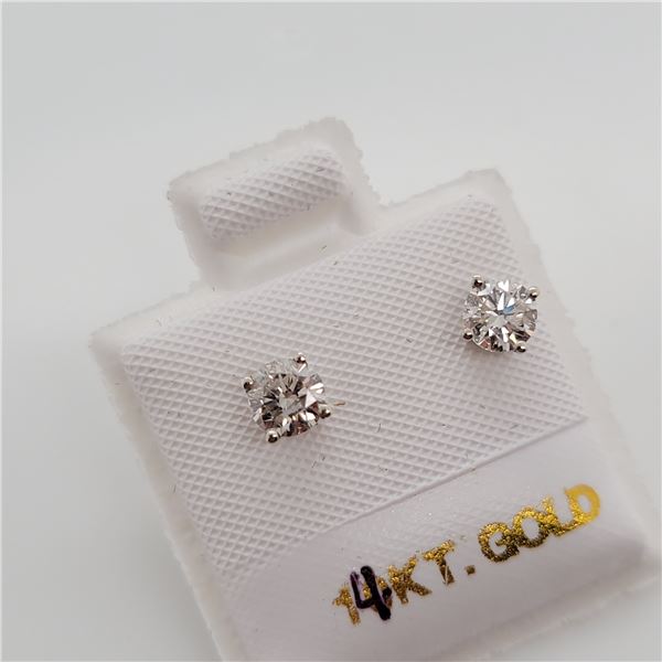 BZ337-30 14K  DIAMOND (0.54CT,I1,FANCY BROWN) EARR