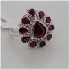 Image 1 : BZ337-38 SILVER RUBY RING