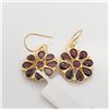 Image 1 : BZ337-41 SILVER GARNET EARRINGS