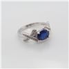 Image 1 : BZ337-43 SILVER SAPPHIRE RING