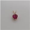 Image 1 : BZ337-49 14K  RUBY DIAMOND PENDANT