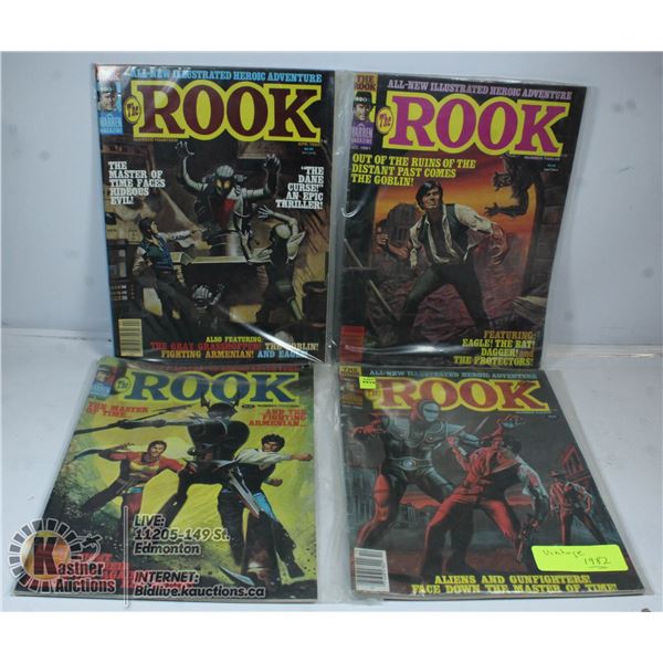 LOT OF 4 THE ROOK VINTAGE 1982 COMICS.