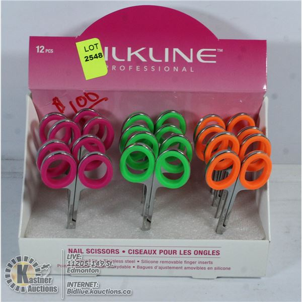 BOX OF SILKLINE PROFESSIONAL NAIL SCISSORS.