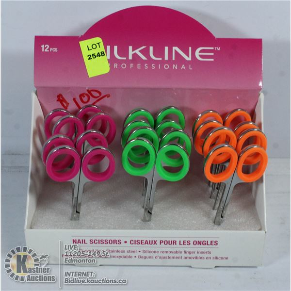 BOX OF SILKLINE PROFESSIONAL NAIL SCISSORS.