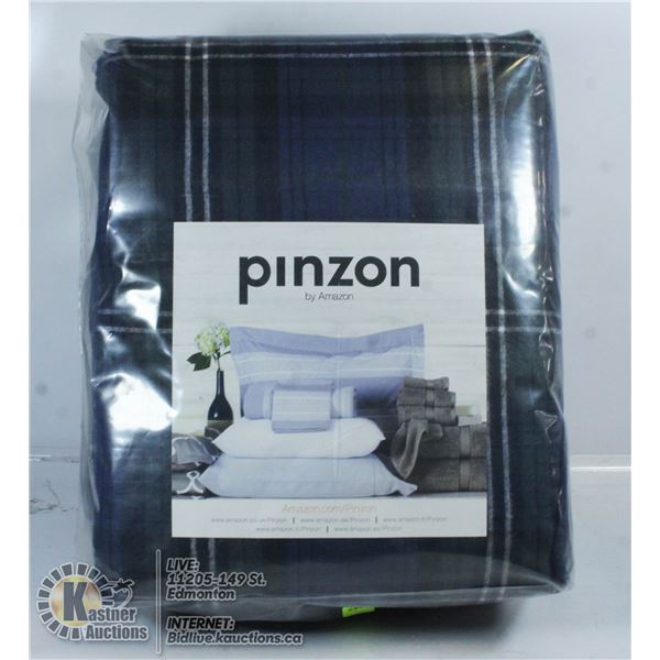 NEW PINZON FLANNEL SHEET SET SIZE UNKNOWN.