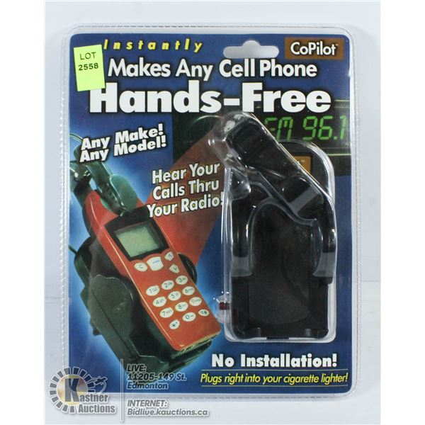 CO PILOT "MAKES ANY PHONE HANDS FREE!"