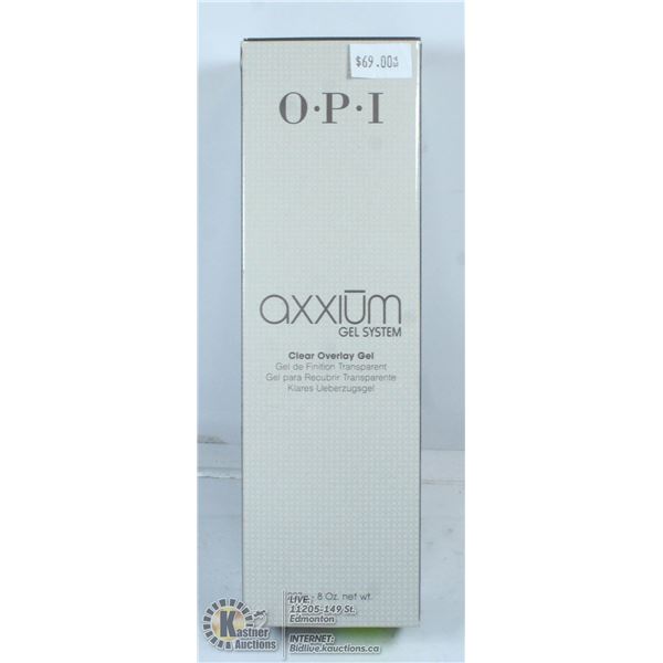 OPI AXXIUM GEL SYSTEM CLEAR OVERLAY GEL.