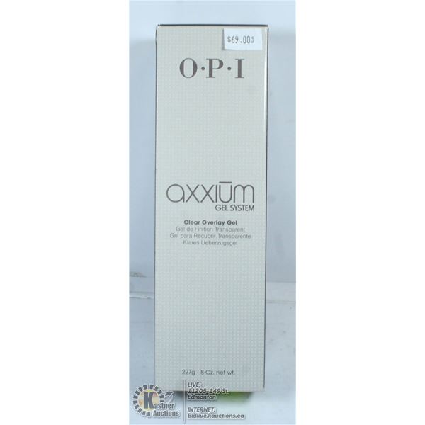 OPI AXXIUM GEL SYSTEM CLEAR OVERLAY GEL.