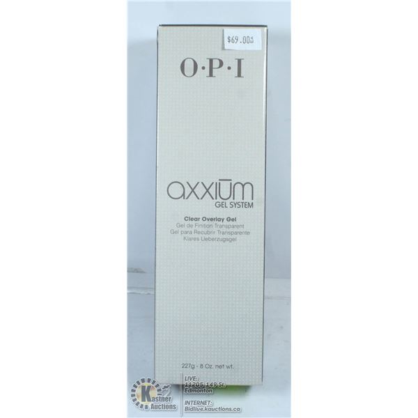 OPI AXXIUM GEL SYSTEM CLEAR OVERLAY GEL.