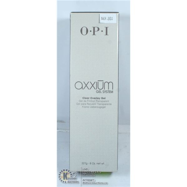 OPI AXXIUM GEL SYSTEM CLEAR OVERLAY GEL.