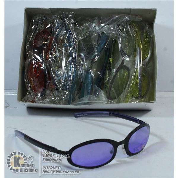 BOX OF SUNGLASSES.